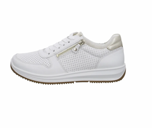 Baskets Ara Femme Osaka en cuir Blanc