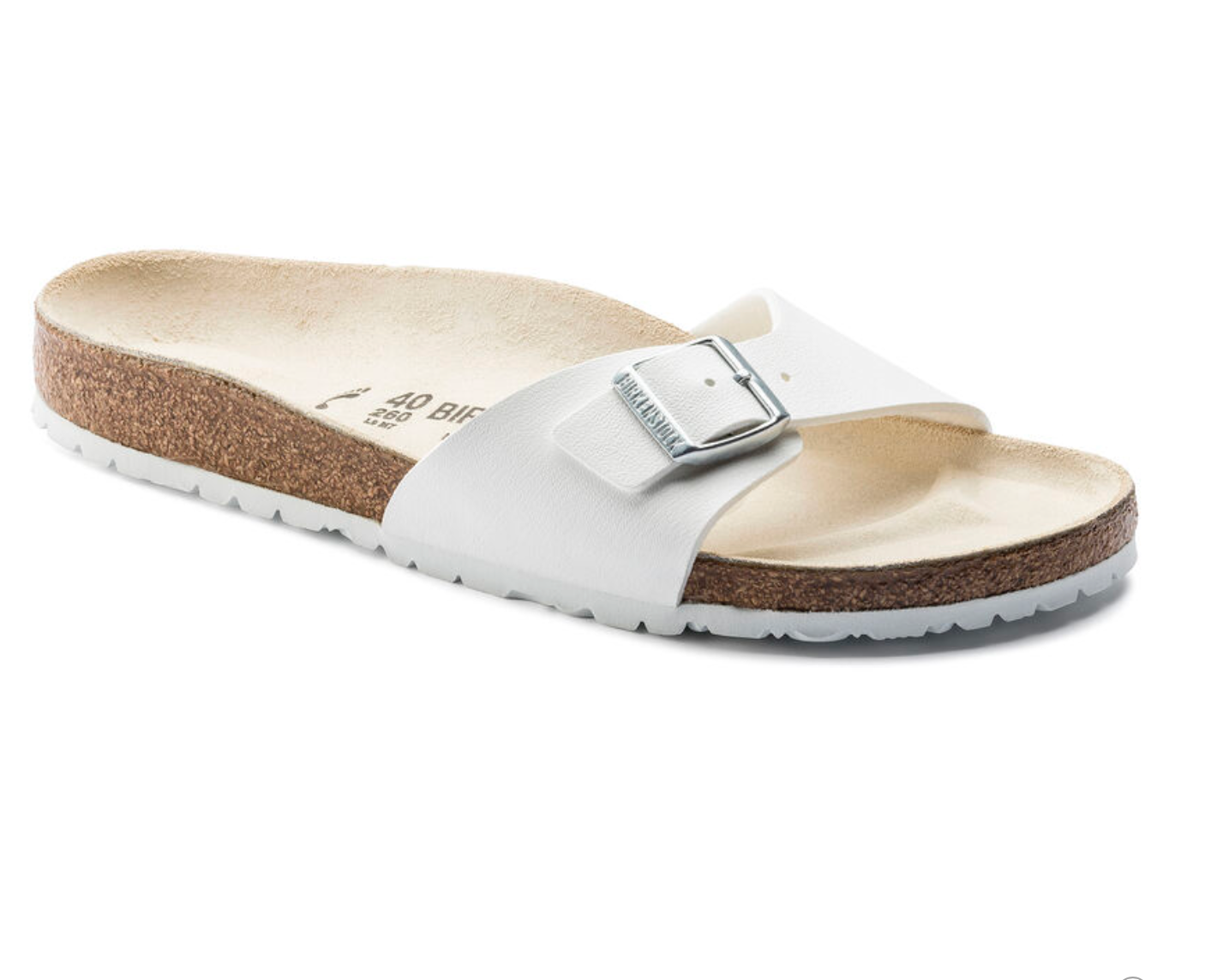 Mules Birkenstock Femme Madrid Birko Flor White