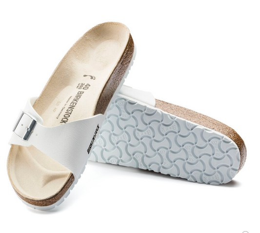 Mules Birkenstock Femme Madrid Birko Flor White