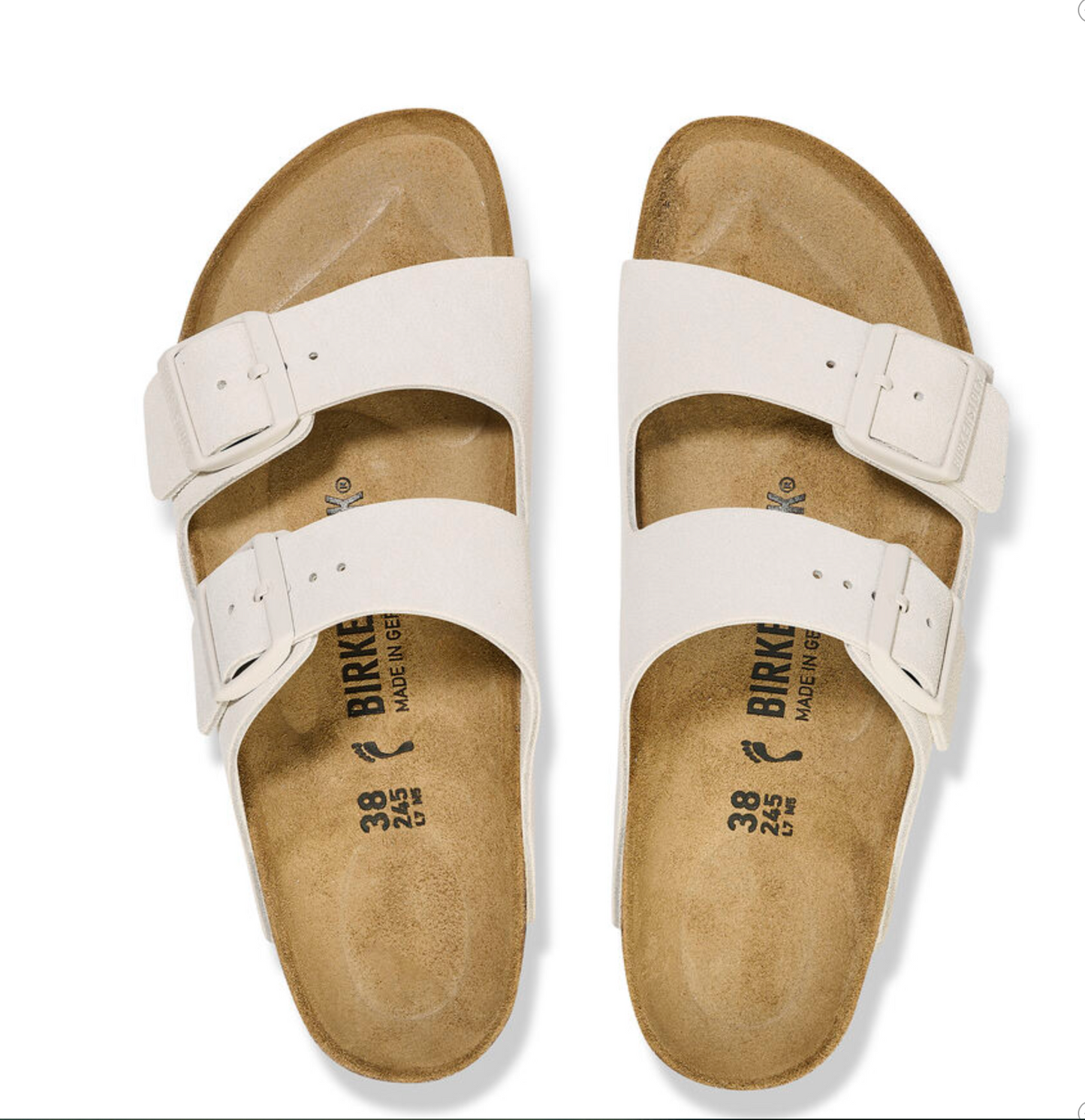 Sandales Birkenstock Femme Arizona Cuir suède Anti White