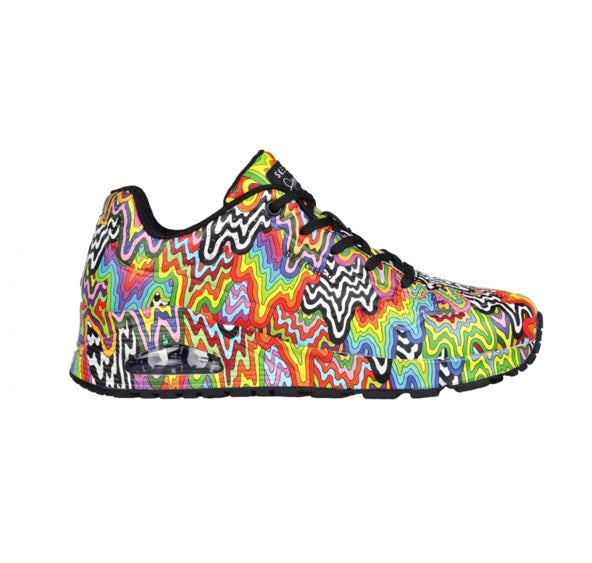 Baskets Skechers UNO Jen Stark graffiti multi