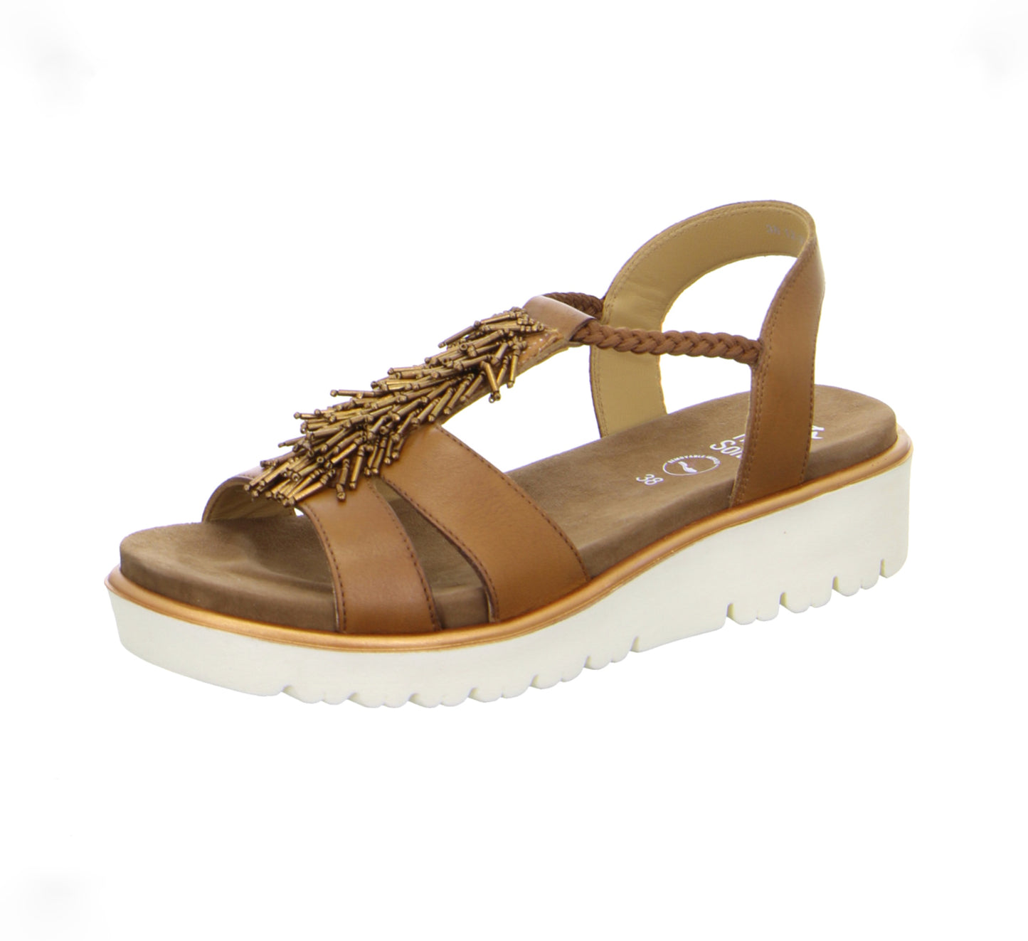 Sandales Ara Femme Bilbao en cuir cognac