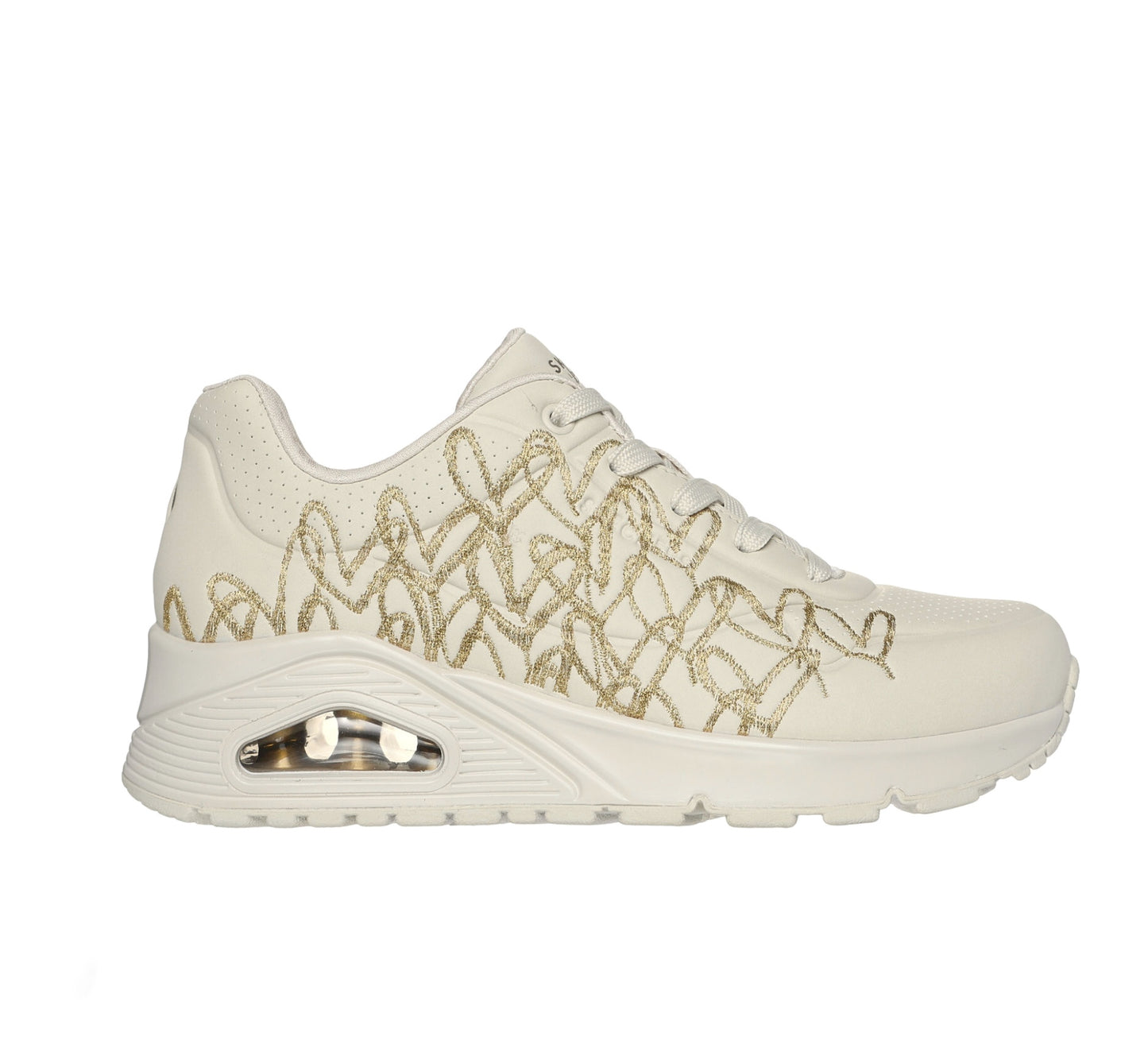 Baskets Skechers UNO JGoldcrown Femme Golden Heart