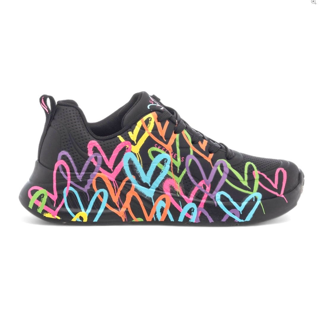 Baskets Skechers UNO Jgolgcrown love noir