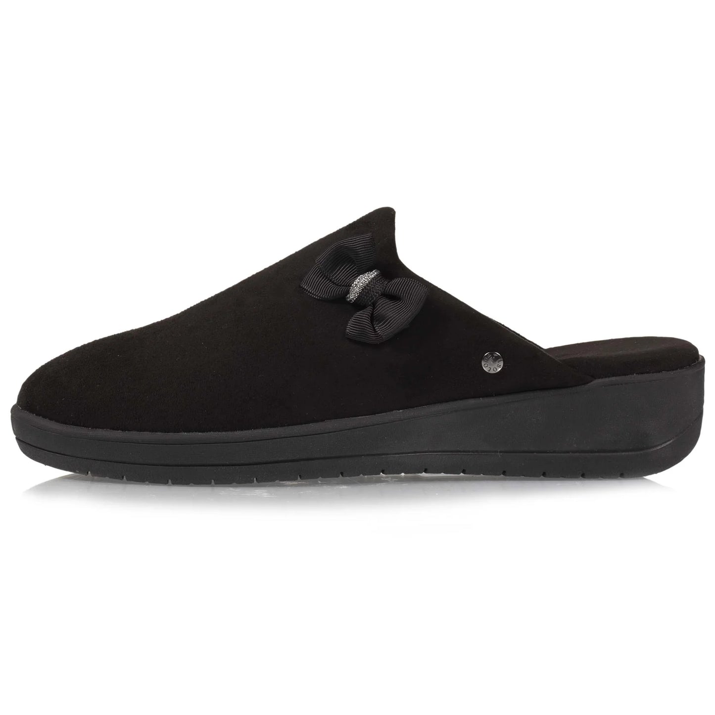 Chaussons mules ergonomique à memoire de forme ultra légère Isotoner Femme Noir