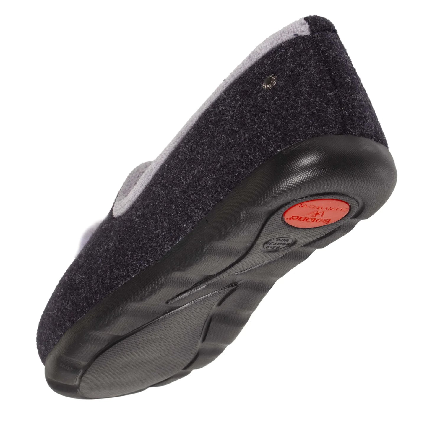 Chaussons ergonomiques Isotoner Femme Jersey gris chiné.