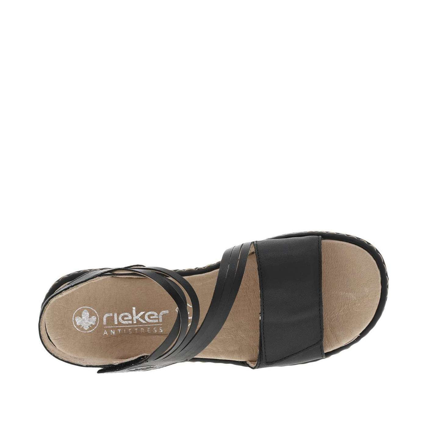 Chaussures Rieker Femme cuir et textile Noir
