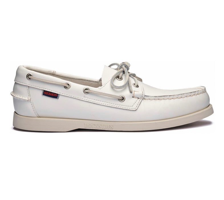 Chaussures Bateau Sebago Femme DocksidePortland Cuir Blanc
