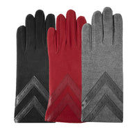 Gants Isotiner Femme polaire compatibles écrans tactiles Noir / Rouge / Gris