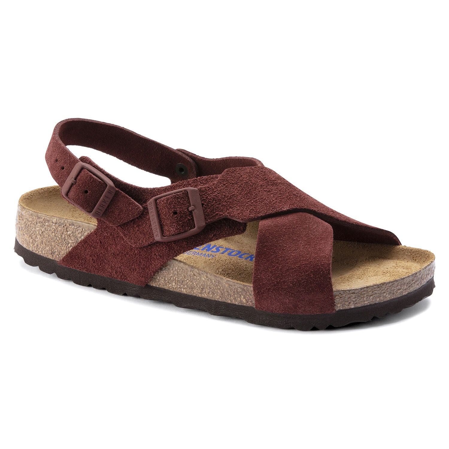 Sandales Birkenstock Femme Tulum Cuir Suède Chocolat