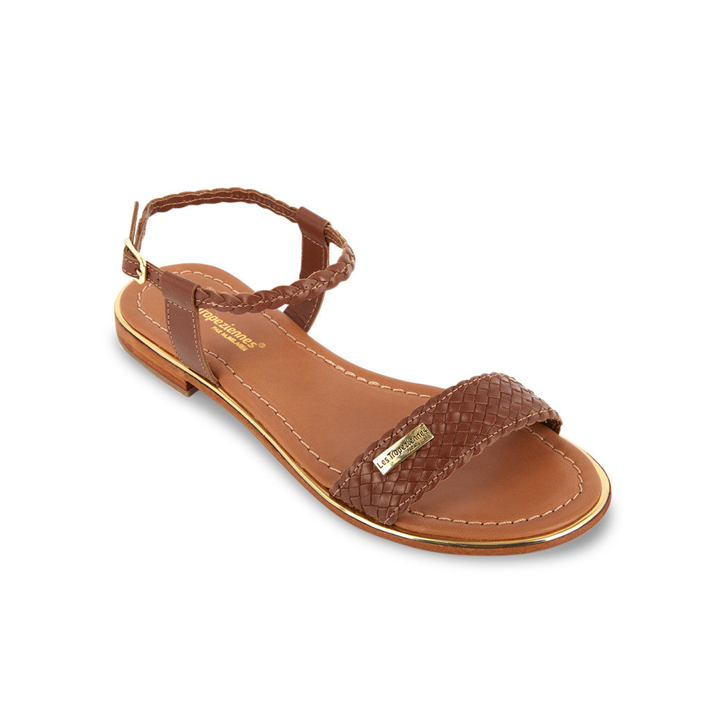 Sandales Les Tropéziennes Hippy Tan Cuir