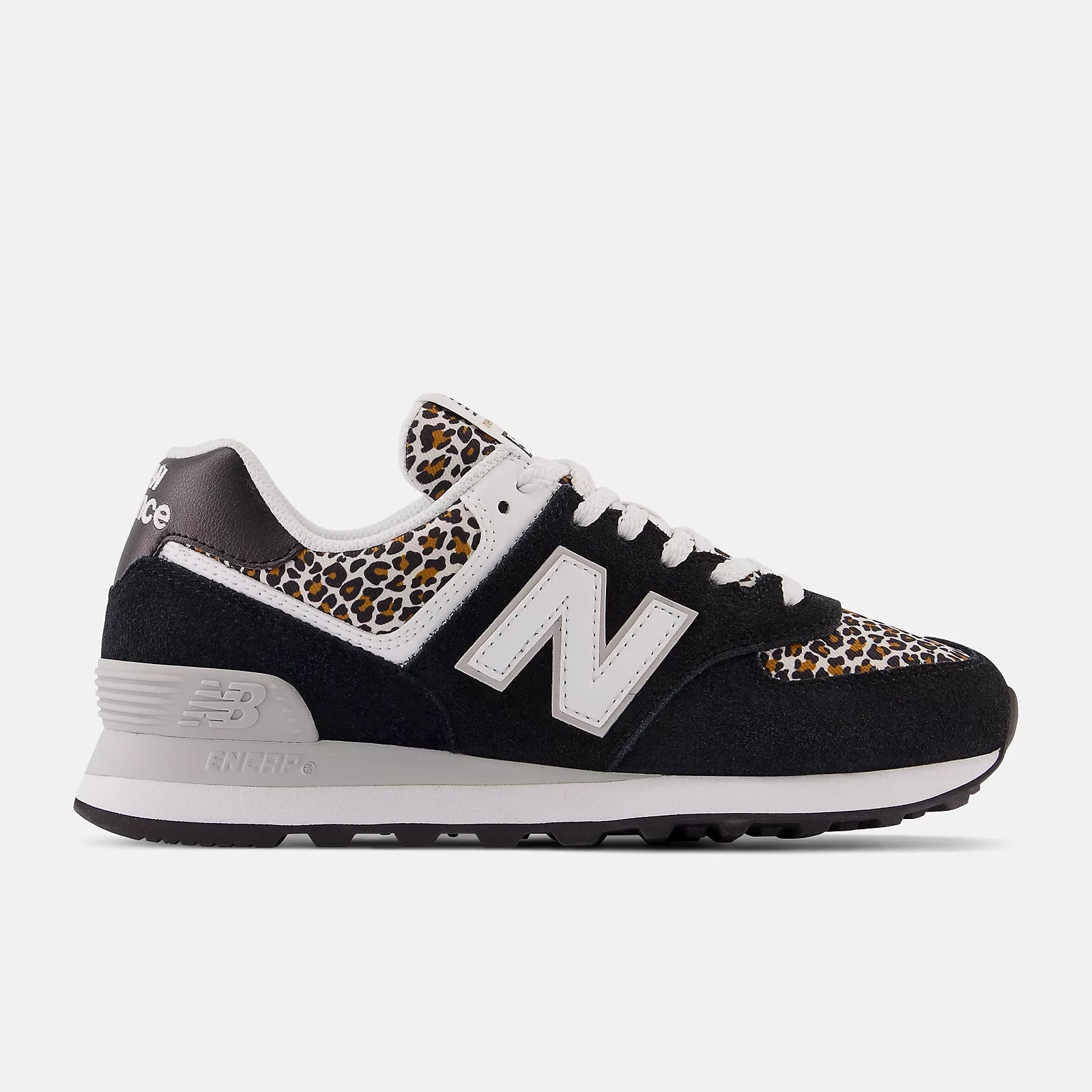 New Balance 574 Femme Leopard Black