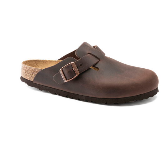 Sabots Birkenstock Homme Boston Cuir huilé Habana