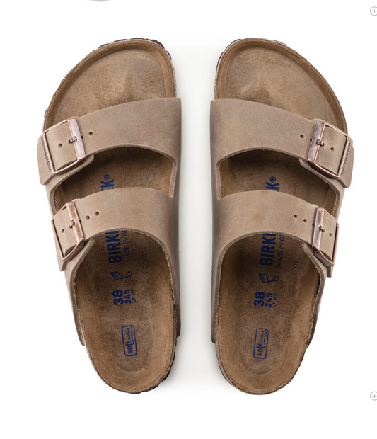 Sandales Birkenstock Homme Arizona Cuir Huilé Tabacco Brown