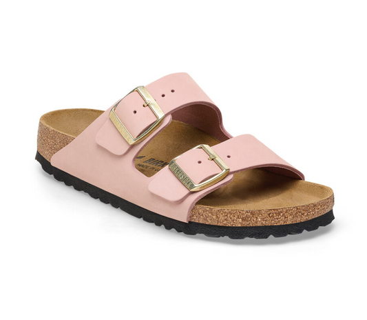 Sandales Birkenstock Femme Arizona Cuir nubuck Soft Pink