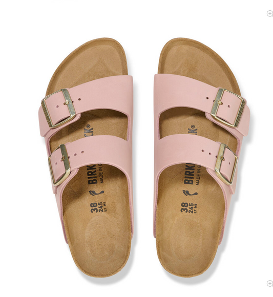 Sandales Birkenstock Femme Arizona Cuir nubuck Soft Pink