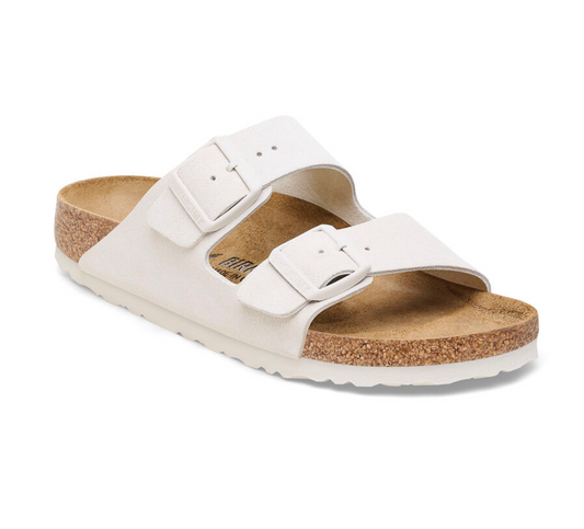 Sandales Birkenstock Femme Arizona Cuir suède Anti White