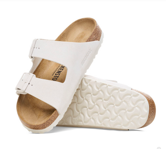 Sandales Birkenstock Femme Arizona Cuir suède Anti White