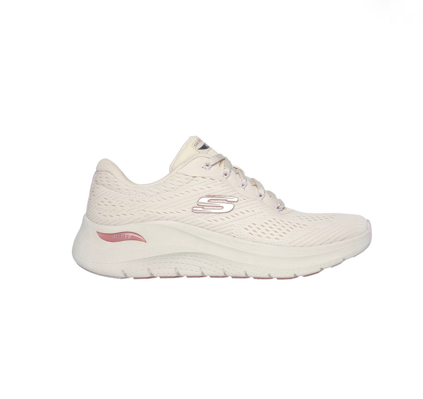 Baskets Skechers Arch Fit femme Beige multi