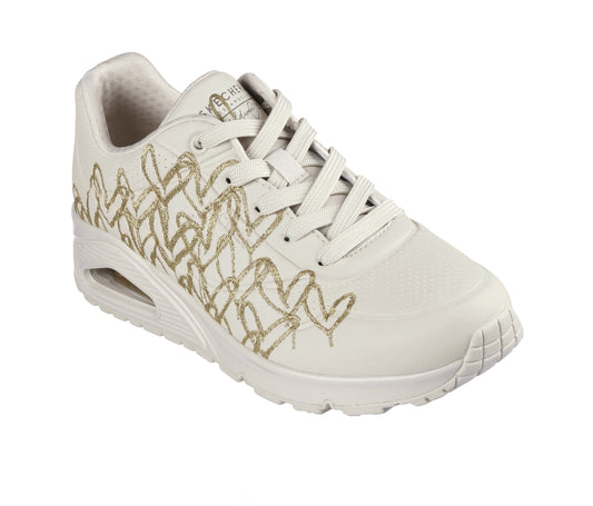 Baskets Skechers UNO JGoldcrown  Femme Golden Heart