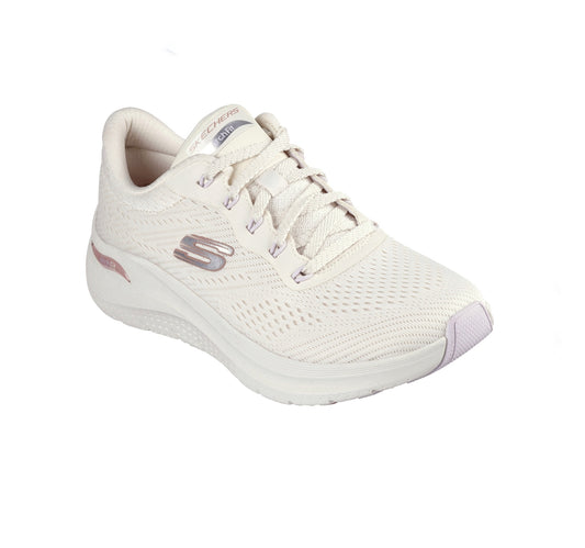 Baskets Skechers Arch Fit femme Beige multi