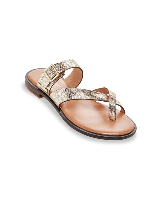 Mules les Tropeziennes Hapisy cuir or craquelé