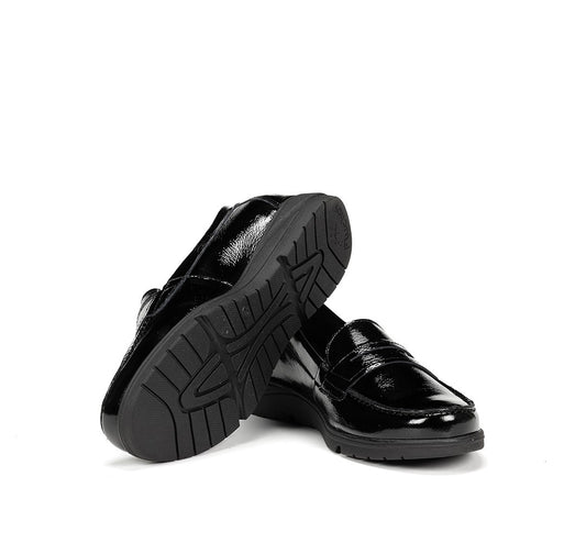 Mocassin Dorking by Fuchos Styll Femme cuir verni Noir