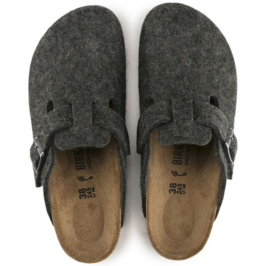 Birkenstock Boston Femme laine Anthracite