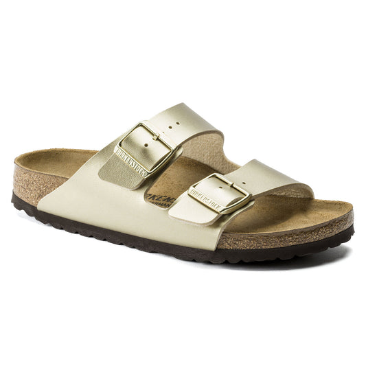 Sandales Birkenstock Femme Arizona Birko Flor Or