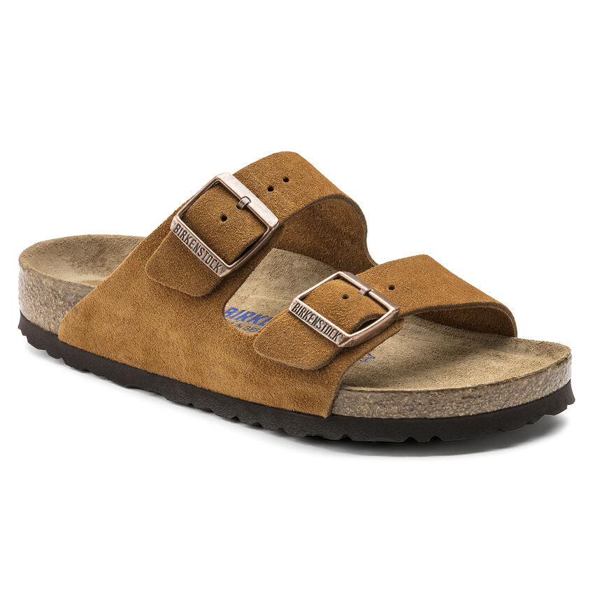 Sandales Birkenstock Femme Arizona Cuir Suède Mink
