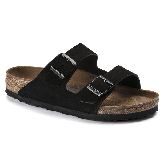 Sandales Birkenstock Femme Arizona Cuir Suède Noir