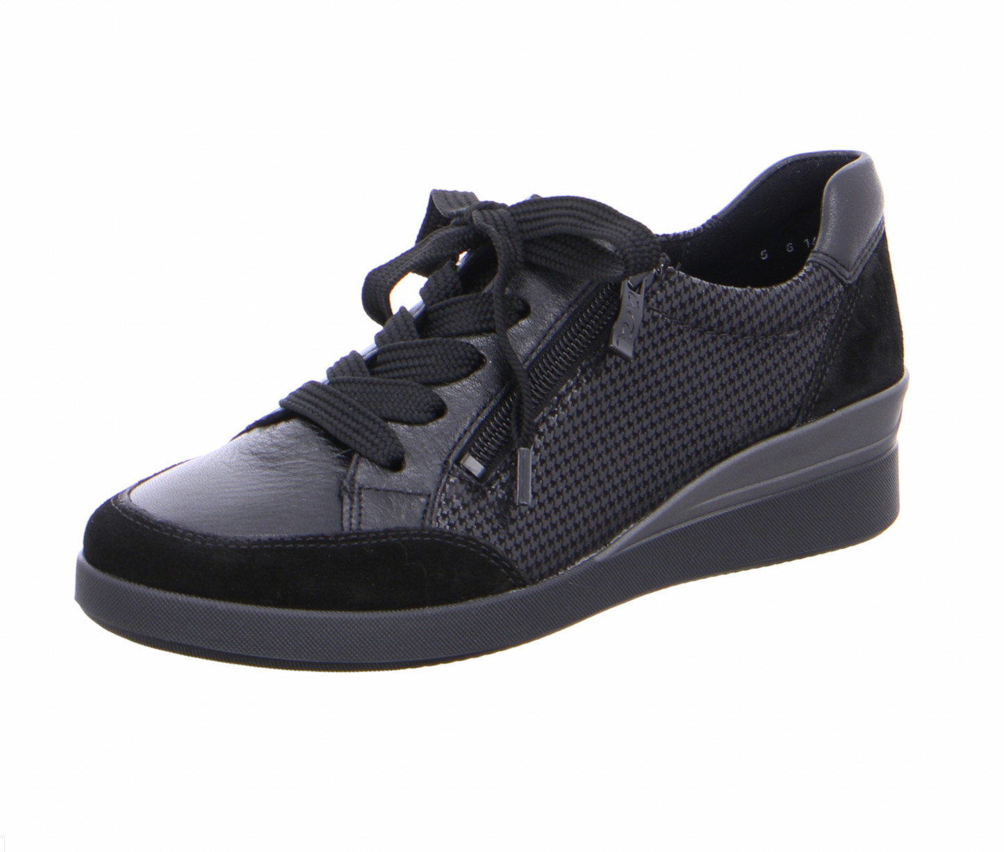 Basket ARA Femme Lazio cuir Noir