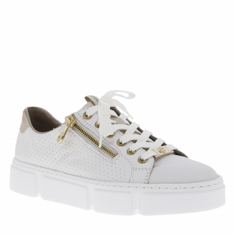 Chaussures Rieker Femme cuir et textile blanc