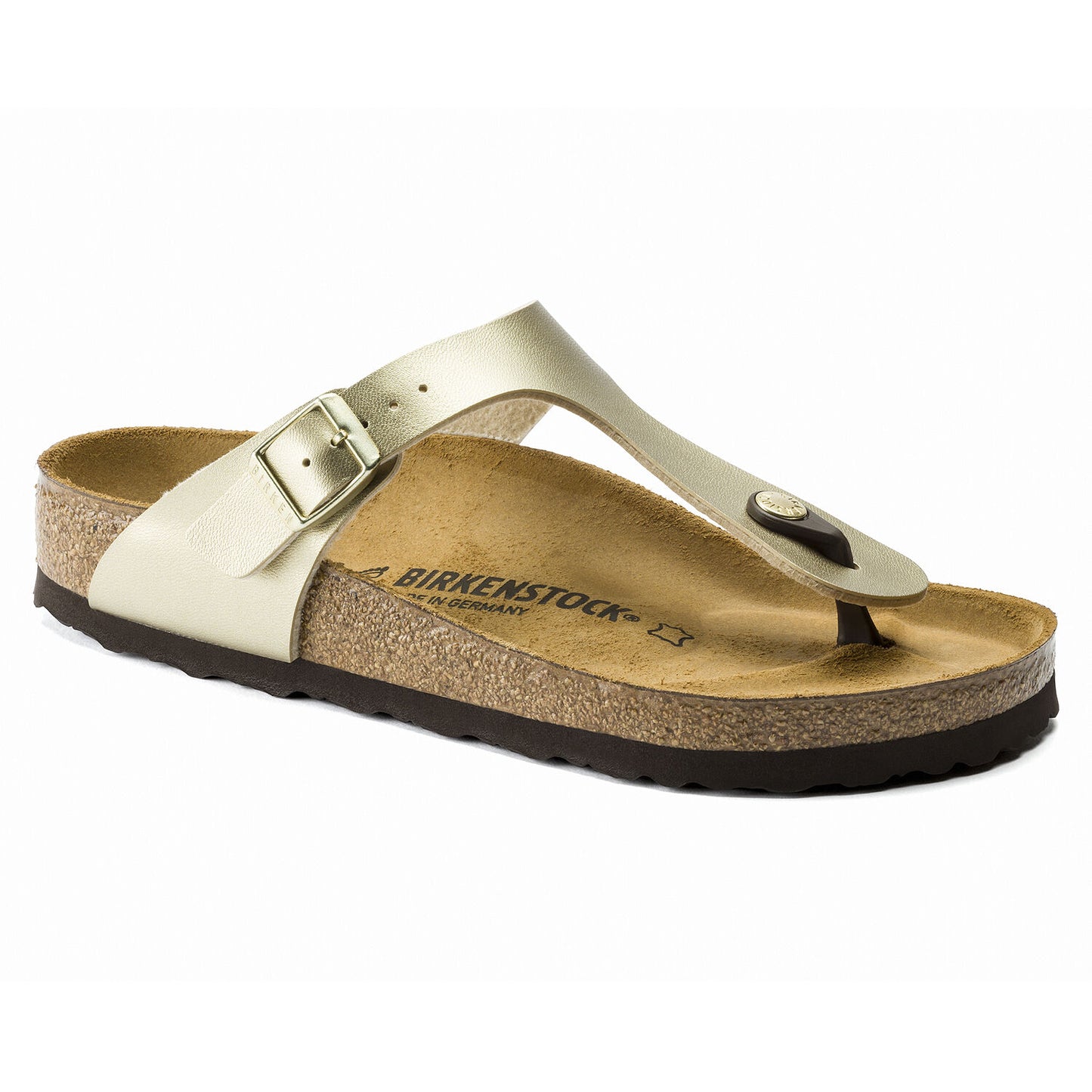 Sandales Birkenstock Femme Gizeh Birko Flor Or