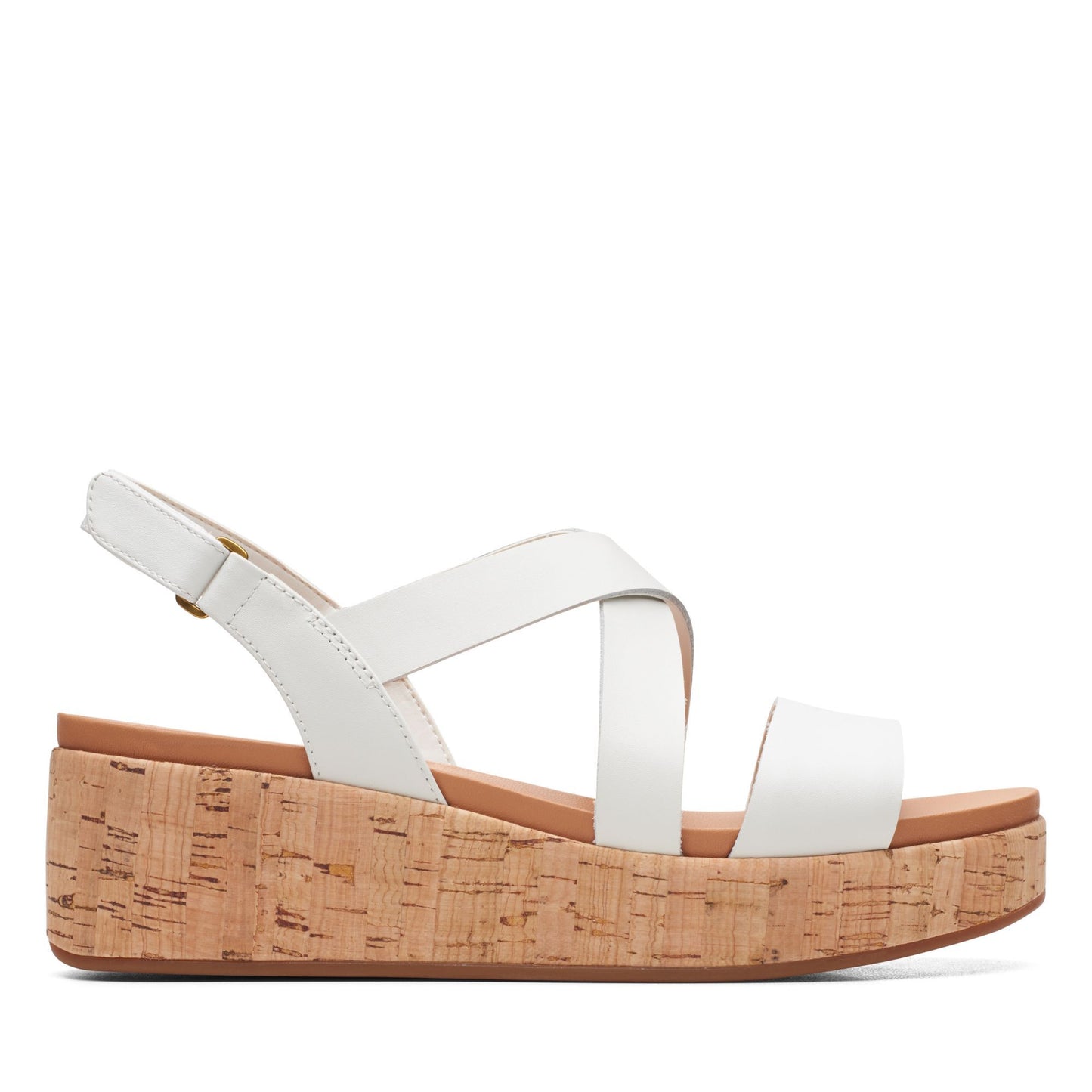 Chaussures Clarks Femme Kimmei Cork en cuir blanc