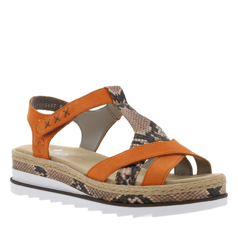 Chaussures Rieker Femme cuir et textile orange